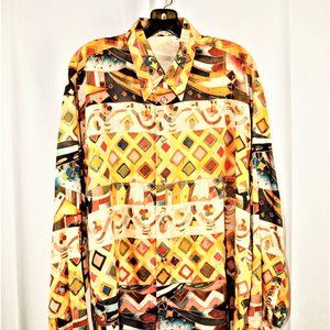 Yashi Yamamuri Men’s Button Down Long Sleeve Shirt L